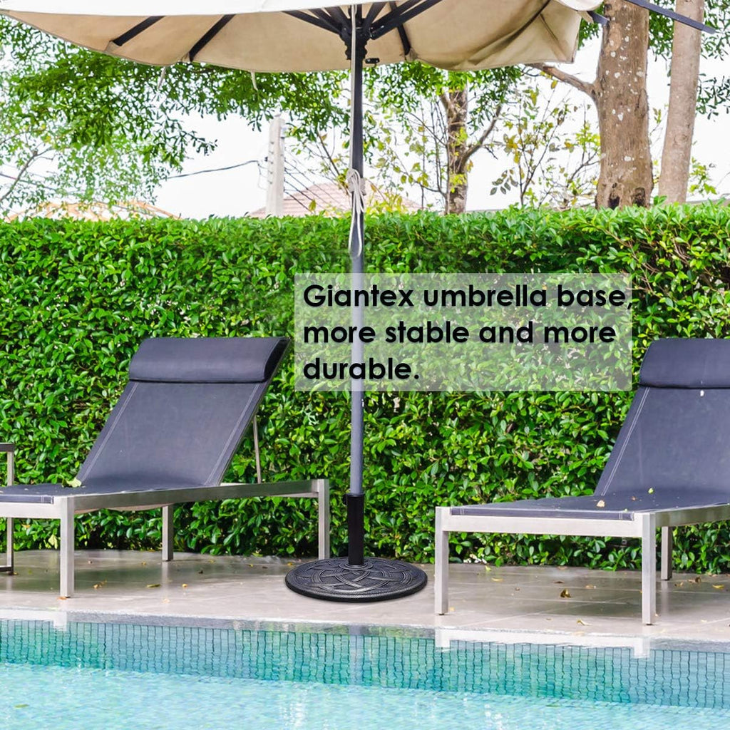 43lbs Patio Market Umbrella Base, Heavy Duty Outdoor Stand