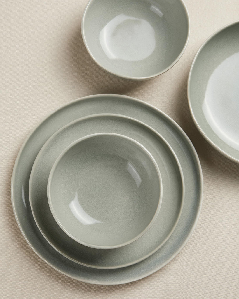Stoneware Dinnerware Sets for 8, 24Pcs Ceramic Plates and Bowls Sets