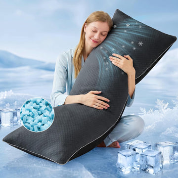 Cooling Body Pillow for Adults with Washable Pillowcase