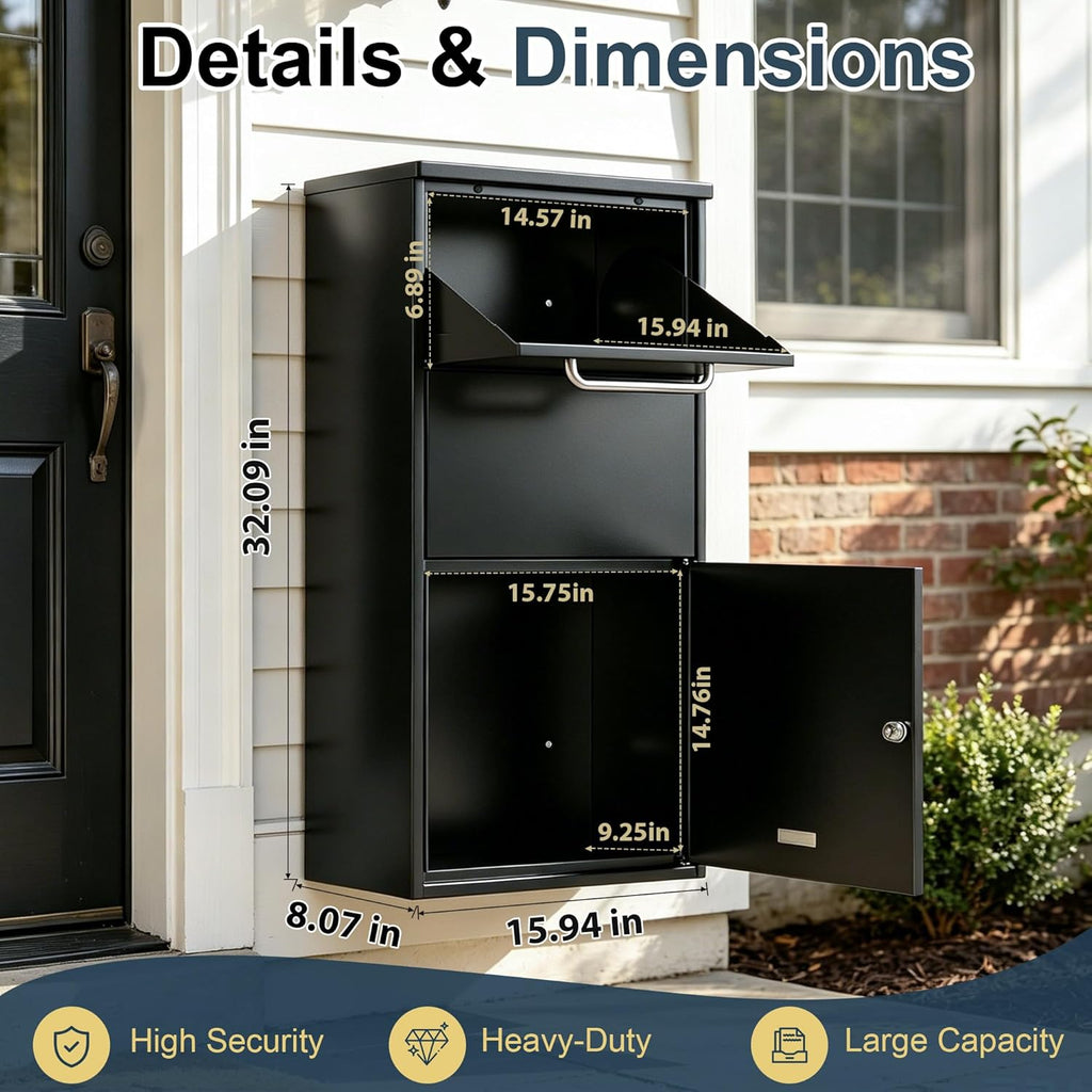 Parcel Delivery Box Mounted Package Drop Box