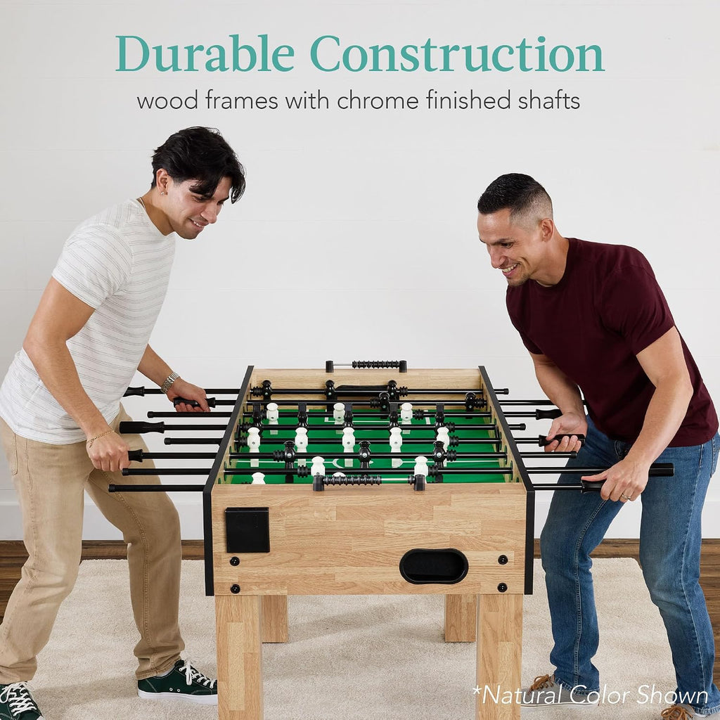 Full 54 Inch Regulation Foosball Table for Home, Game Room - Includes 2 Balls, 2 Cup Holders