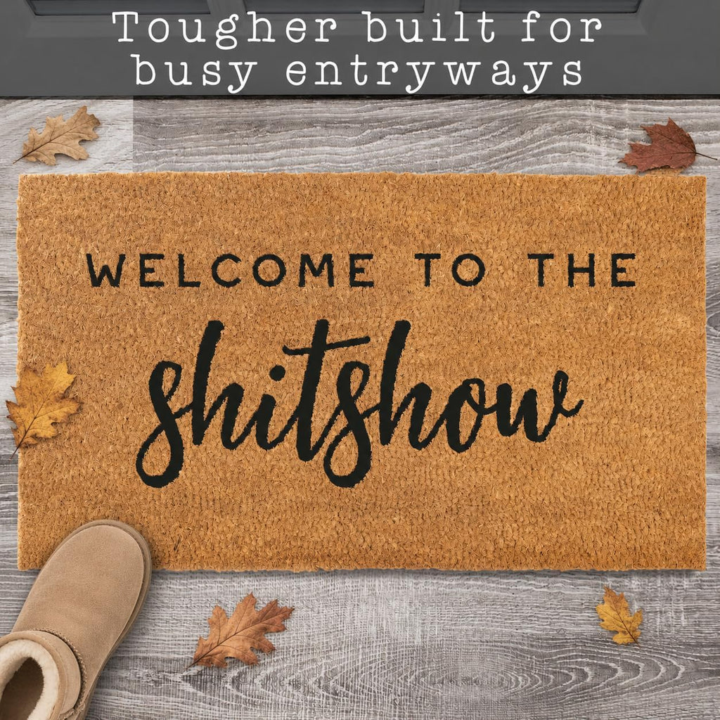 Welcome to the Shitshow Doormat 30x17 Inch, Outdoor Welcome Mat for Front Door, Outdoor Door Mat for Outside Entry