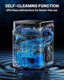 Nugget Ice Maker Countertop, Pebble Ice Makers with Crushed Soft Chewable Ice, 33lbs Per Day with Scoop, Pellet