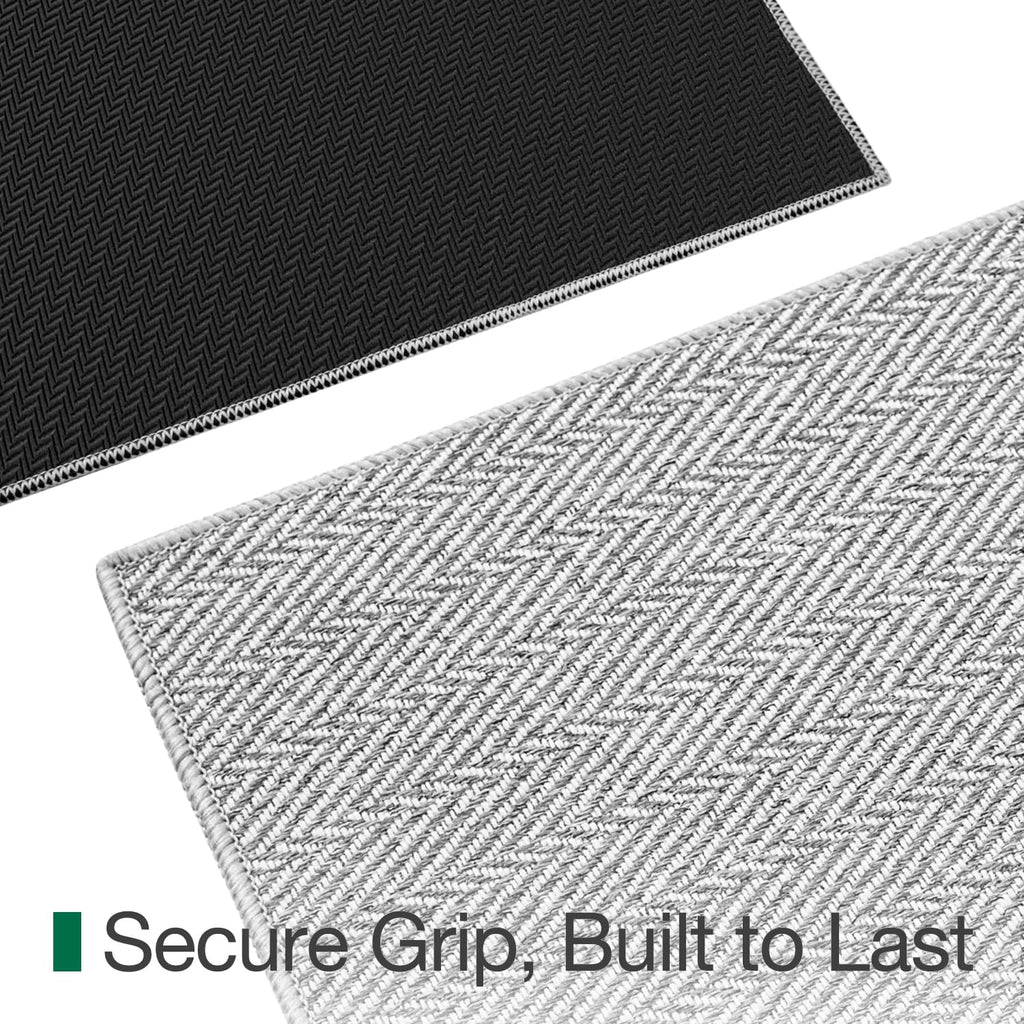 Ultra Thin Indoor Door Mat 24"x36", Entrance Doormat, Light Gray | 0.14" Ultra Thin, Dirt-Trapping & Absorbent