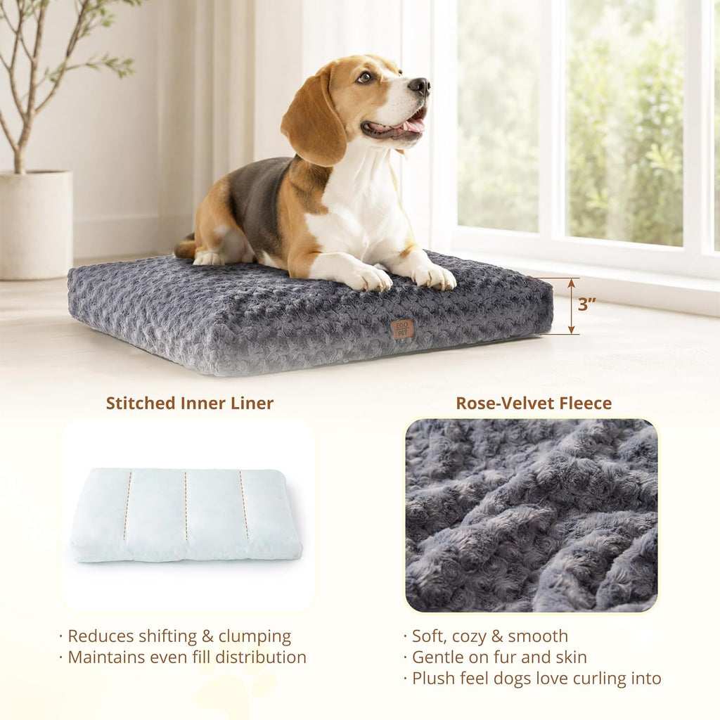 Dog Bed for Medium Dogs, Shredded Memory Foam, Washable, Non-Slip