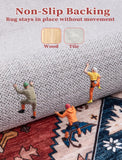 Runner Rug for Hallways, 2'6"x8' Washable Non Slip Boho Kitchen Runner Rug, Vintage Rust Ultra Soft 