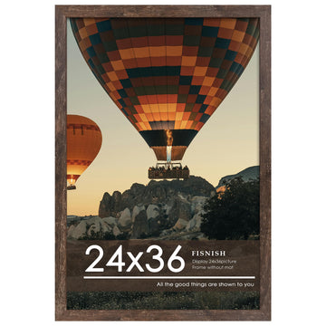 24x36 Poster Frame Rustic Brown, for Wall Mounting, 1 Pack