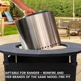 40 Inch Fire Pit Surround Tabletop - Wood Burning