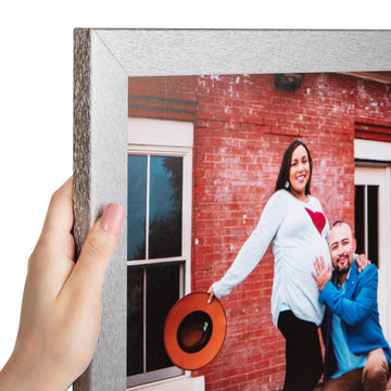 16x20 Inch Gray Picture Frame, This 1.2500 Inch Custom Poster Frame is Tungsten - Comes with Acrylic and Corrugated