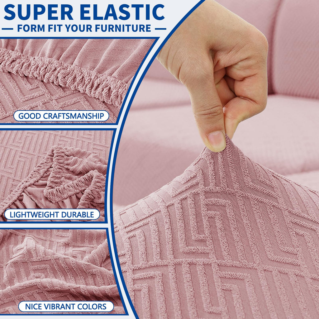 Sectional Couch Covers for L Shaped Chaise Lounge 1 Piece Separate Cushion Couch Universal Replacement Unique Pattern