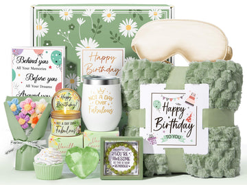 Birthday Gifts Basket for Women Mom Sister Her, Happy Birthday Spa Gift Box