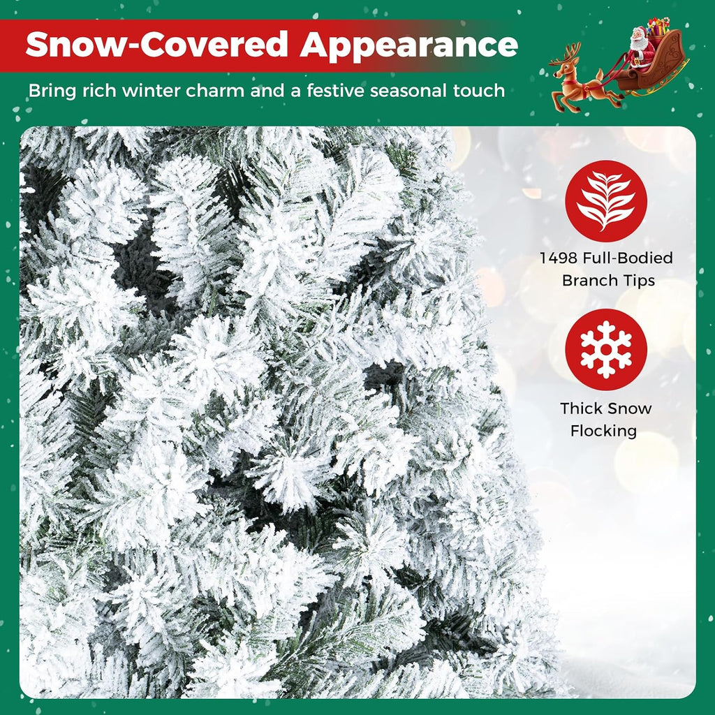 Unlit Snow Flocked Artificial Christmas Tree