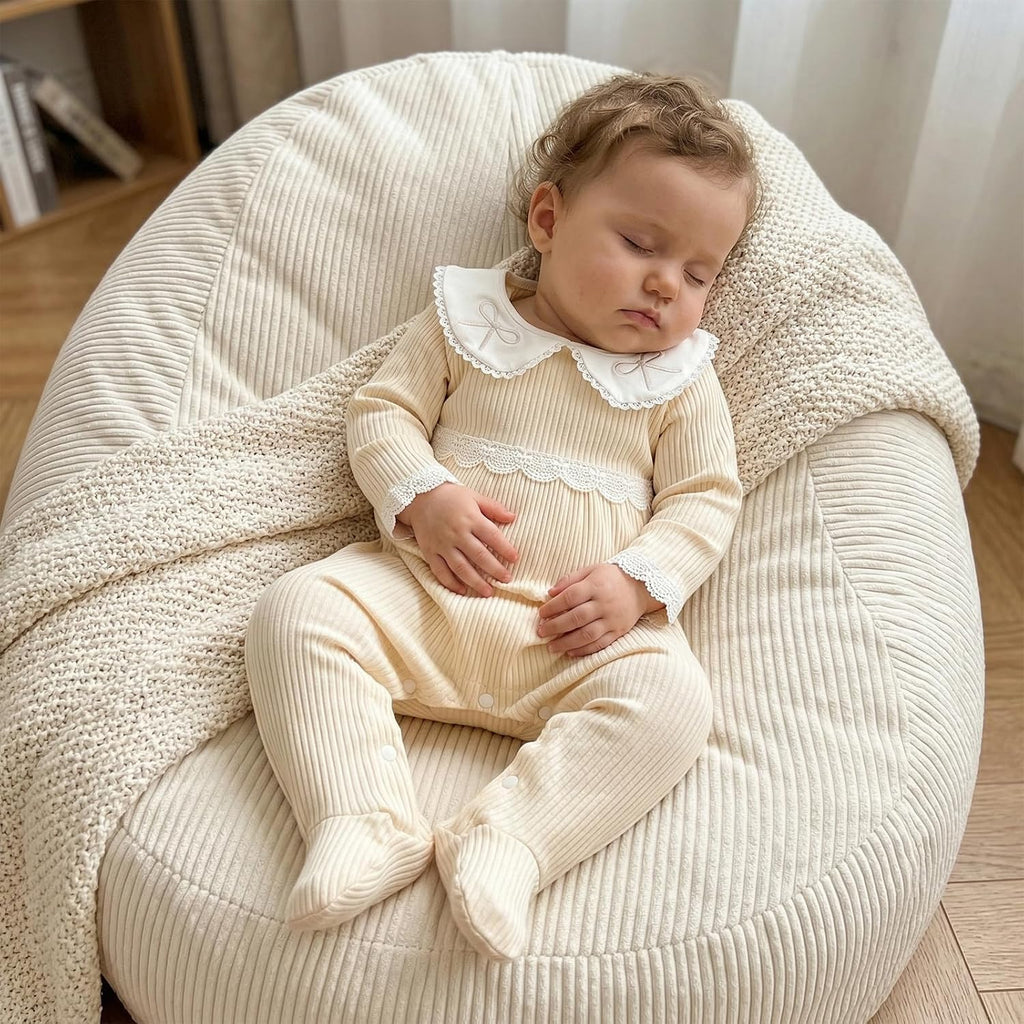 Newborn Coming Home Outfit Footed Romper Baby Girl Fall Clothes