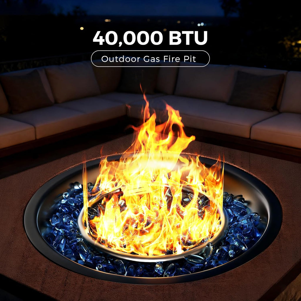 28 Inch Fire Pit Table Propane Fire Pit 40,000btu Gas Fire Pits