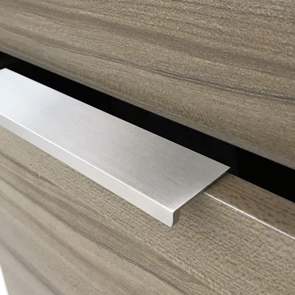 Cabinets Drawers Edge Pulls - 8-Pack, 6" Overall Length, Brushed Nickel, Concealed Tab Pulls Garage Cabinet Drawers