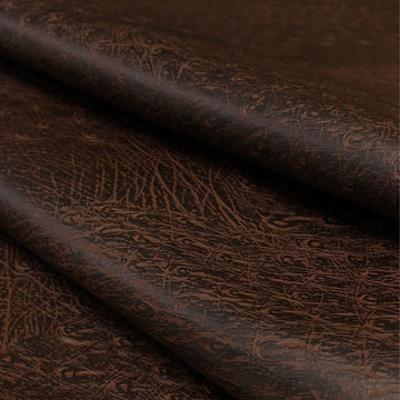 Ostrich Faux Leather Fabric, Embossed Vinyl, Textured Craft DIY and Upholstery PU Pleather - Individual 1 Foot Cut