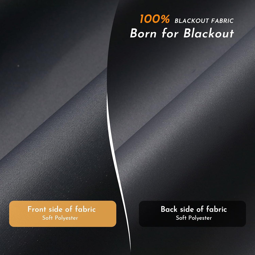Blackout Roller Blinds for Windows, Cordless Free-Stop Roller Shades with Valance, Thermal Insulated Fabric Window