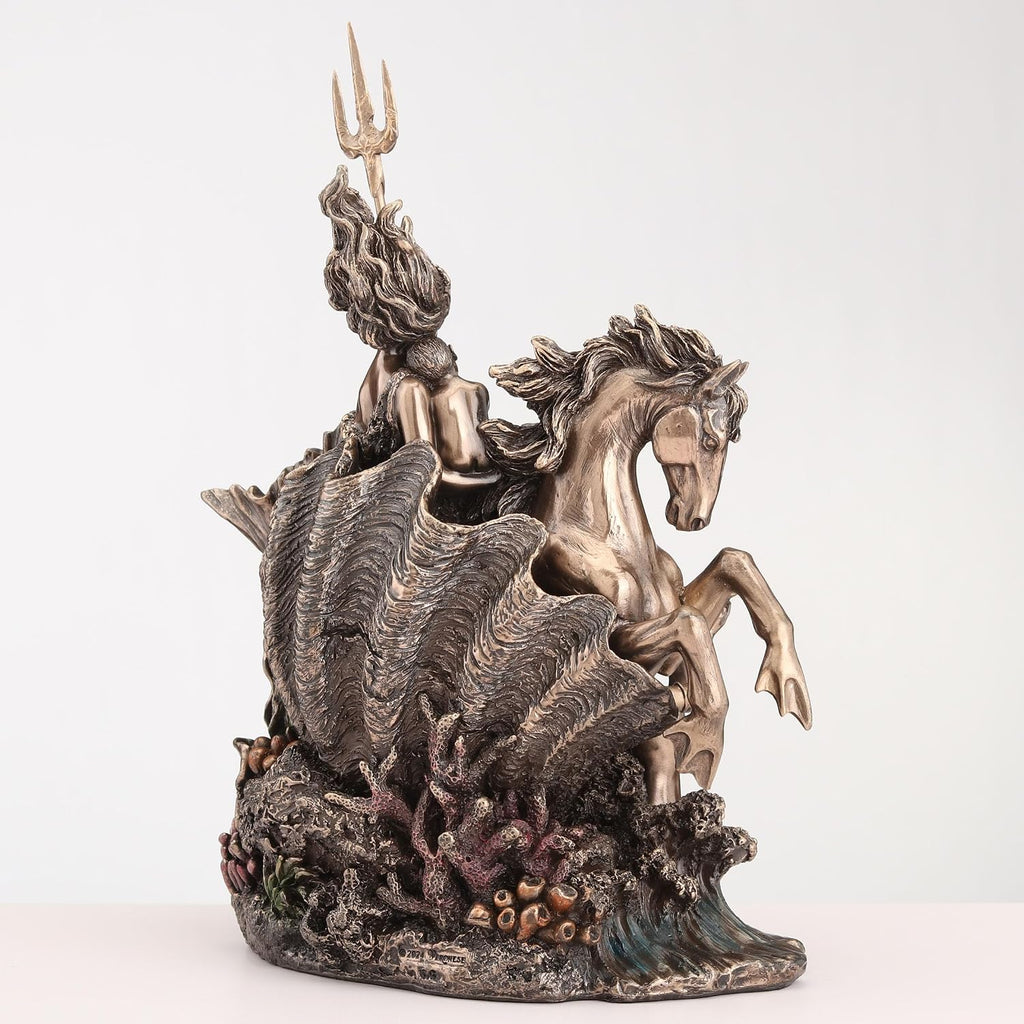 9 5/8 Inch Amphitrite The Greek Goddess of The Sea Cold Cast Resin Bronze Finish Sculpture