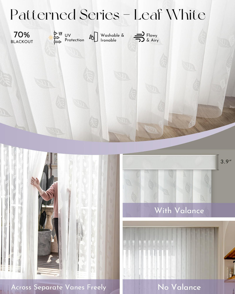 Motorized Sheer Vertical Blinds Compatible with Alexa Google Smart Sheer Curtain Drapery Privacy Light Filtering