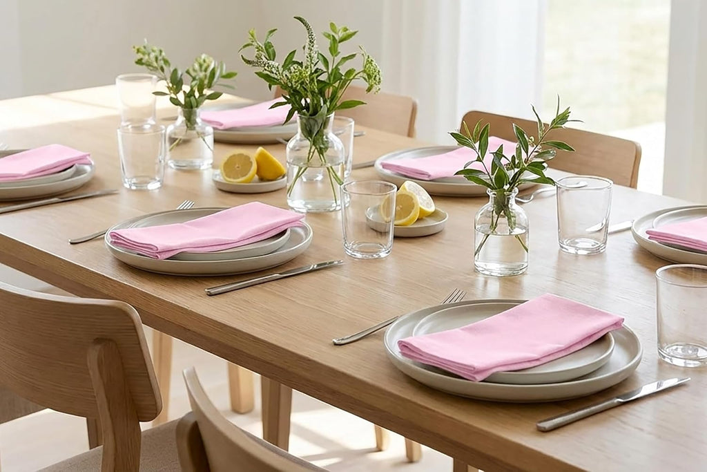 Set of 12 Cloth Dinner Napkins 100% Cotton 18x18 Inch - Soft Durable Washable - Ideal for Farmhouse Party Spring
