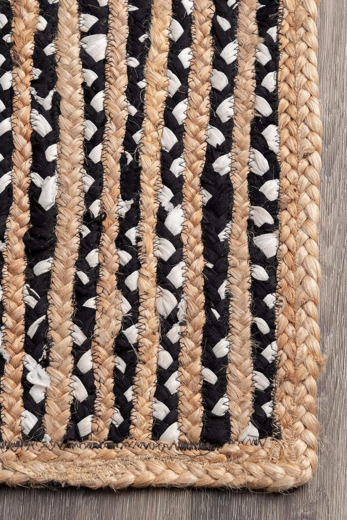 Handmade Hand Woven Braided Jute Natural Fibers Rug Bohemian Hand Braided Eco Friendly Rugs Kitchen Living Room