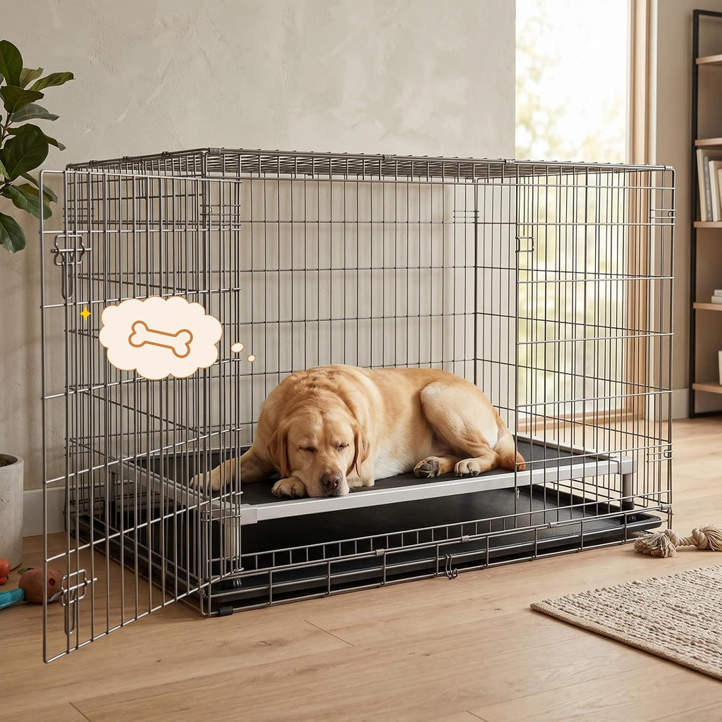 Chew Proof Elevated Dog Bed, Silver Aluminum Dog Cot, Pre-Assembled