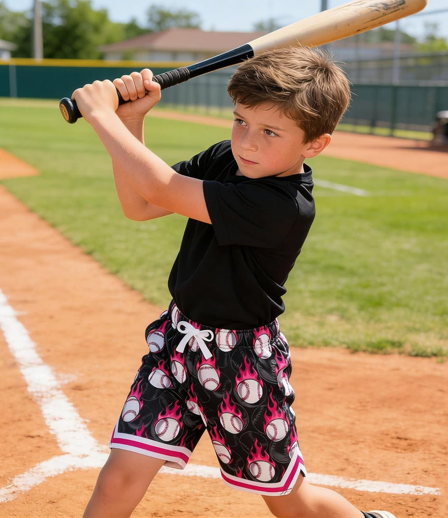 Boys Athletic Shorts Breathable Quick Dry Mesh Basketball Shorts