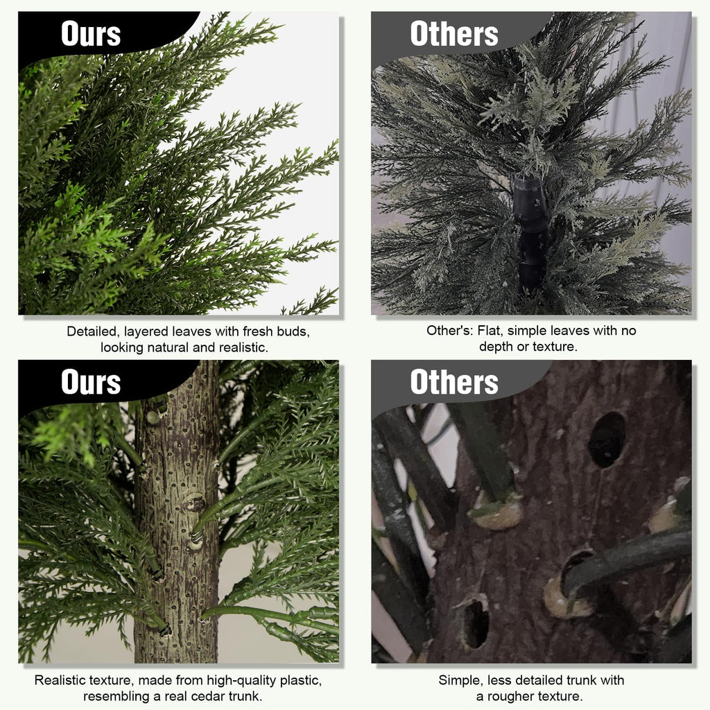 6FT Artificial Cedar Topiary Tree for Outdoor Front Porch