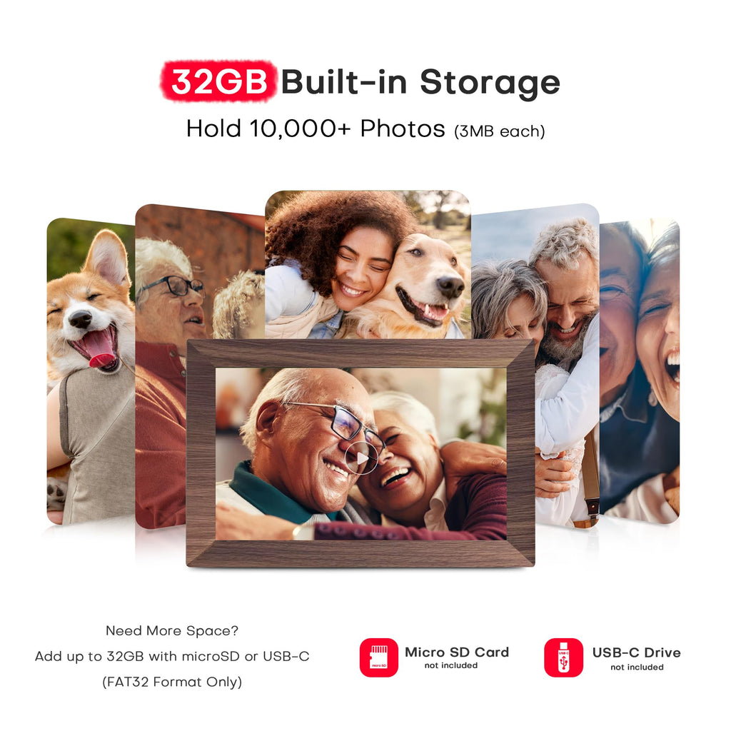 Frameo Digital Picture Frame, 10.1'' WiFi Electronic Photo Frame, Gift Idea