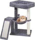 YOUPET Cat Tree with Cat Scratching Post for Indoor Cats, Cat Tower with Scratching Board and Playful Toy Balls