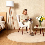 Modern Dining Room Chairs, Mid-Century Upholstered Kitchen Chairs with Back Support and Solid Wood Legs, Accent Chairs for Dining Room, Living Room or Restaurant, White