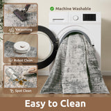 5 x 7 Area Rugs for Living Room, Machine Washable Non Slip Rug Ultra Soft Low Pile Indoor Carpet Modern Abstract Rugs