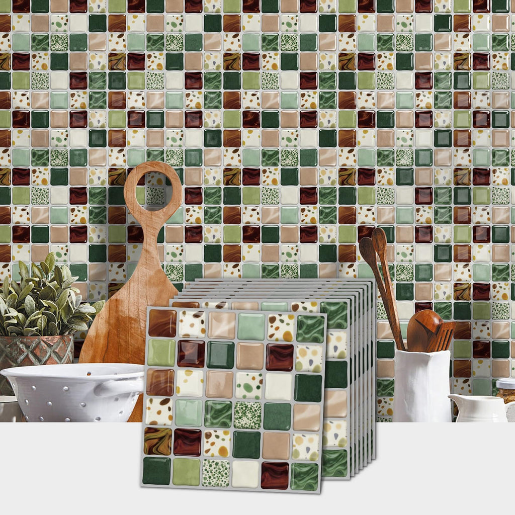 20-Pack 6x6 Peel and Stick Backsplash 3D Mosaic Tiles