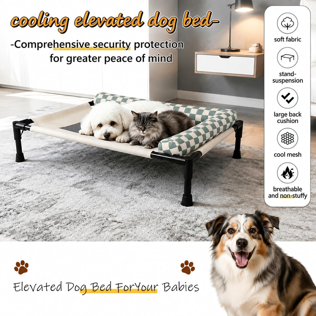 Elevated Dog Bed for Small Medium Pets 25.9x17.7x6.7 Inch Raised Cot