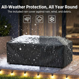 42" Outdoor Propane Fire Pit Table, 50,000 BTU Rectangle Natural Gas Firepit with Tank Table, No Assembly Low Profile Fire Table for Outside Patio & - Image 8