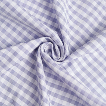 57"W x 72"L Gingham Polyester Fabric Cut By The Yard, Checkered Plaid Vintage Fabric for DIY, Handmade and Sewing