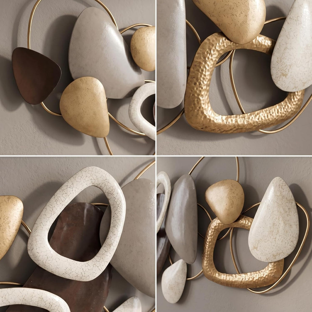 Large 3D Metal Wall Decor, Nature-Inspired Design