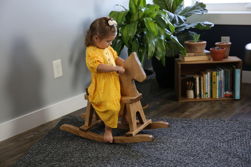 Wooden Rocking Horse, Harvest Stain