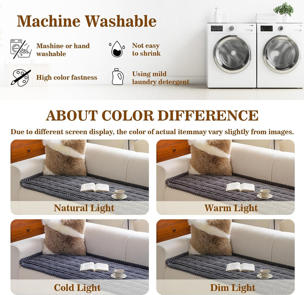 Couch Covers for Dogs, Non-Slip Sofa Cover, Dark Grey, 27.6x59in