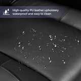 CANMOV Power Home Theater Seating, Set of 2 PU Leather Electric Recliner Chair with USB Tape-C Ports, LED Light