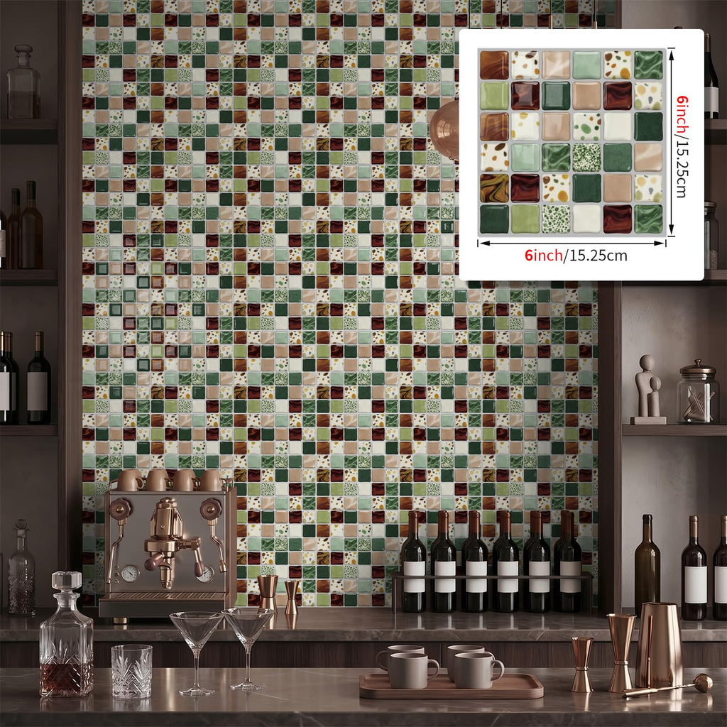 20-Pack 6x6 Peel and Stick Backsplash 3D Mosaic Tiles