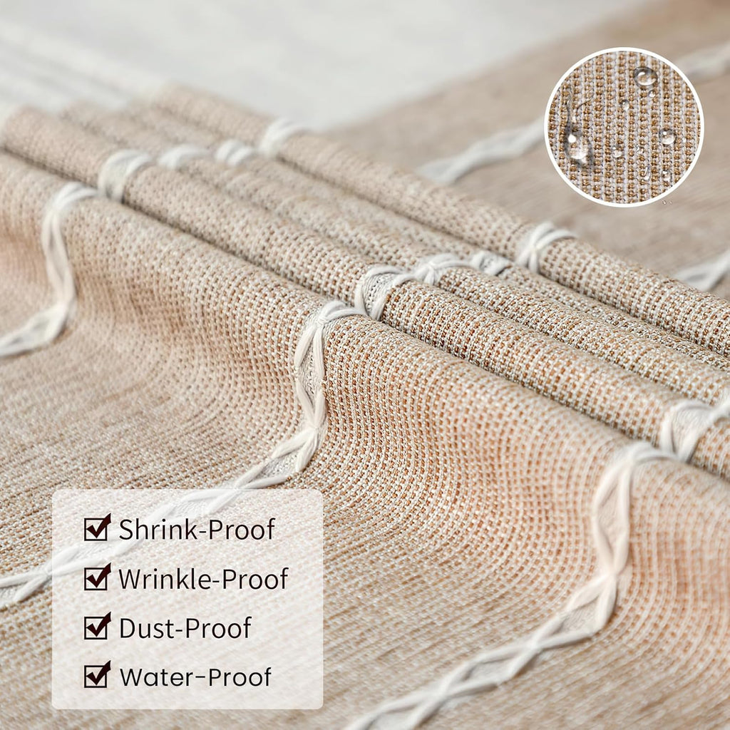 Tablecloths, 55 x 86 Inch Waterproof Table Cloth, Linens Wrinkle Free Anti-Fading, Rustic Table Cove