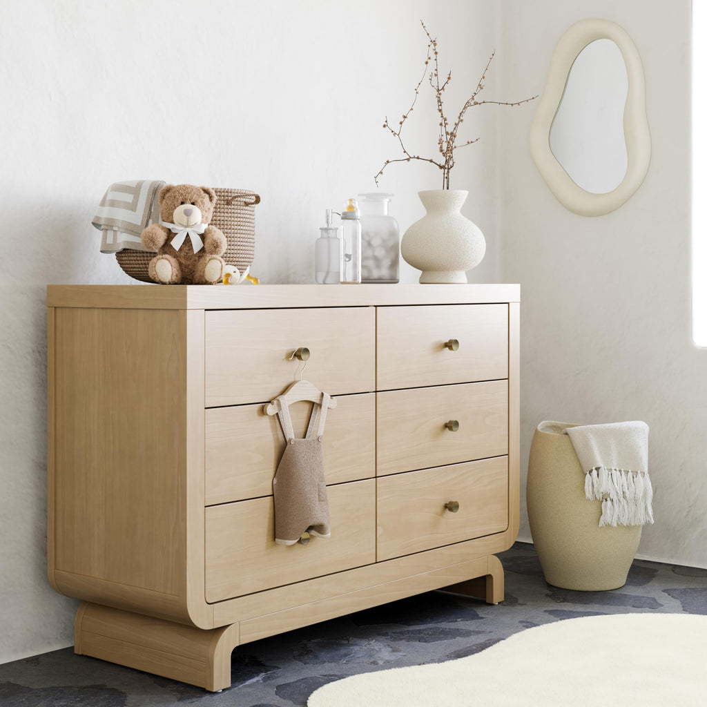 Santorini 6 Drawer Double Dresser, Driftwood