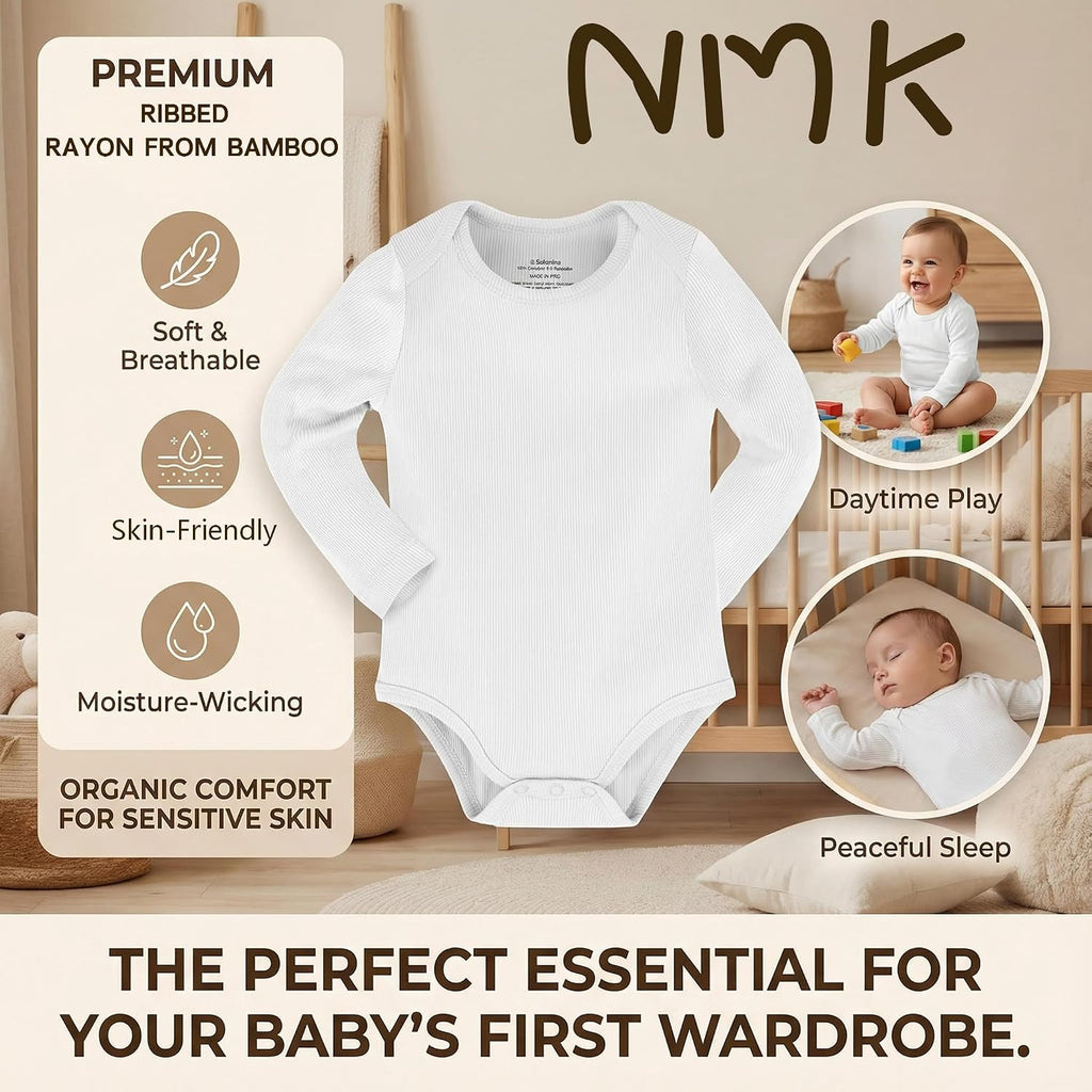 Baby Bodysuits Rayon From Bamboo Short & Long Sleeve Unisex
