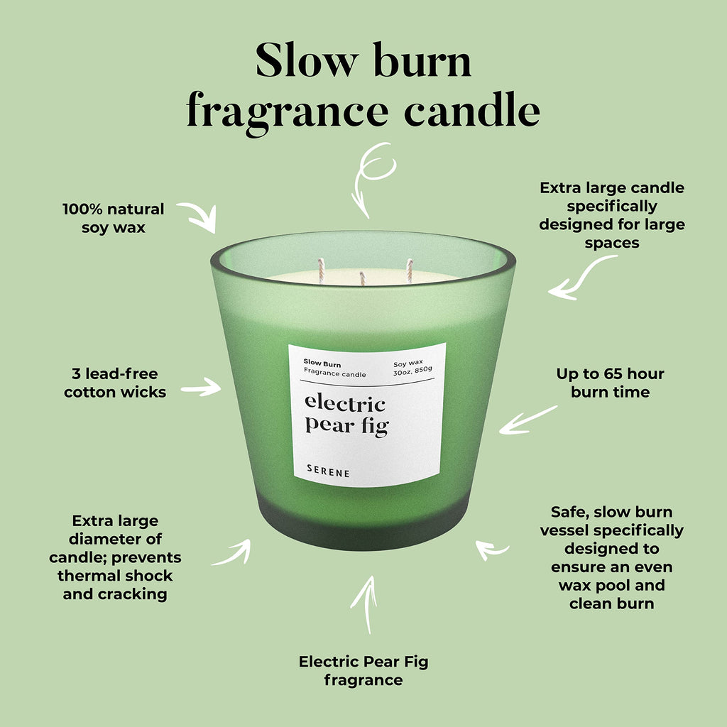 Electric Pear Fig 3 Wick Candle, 30 oz