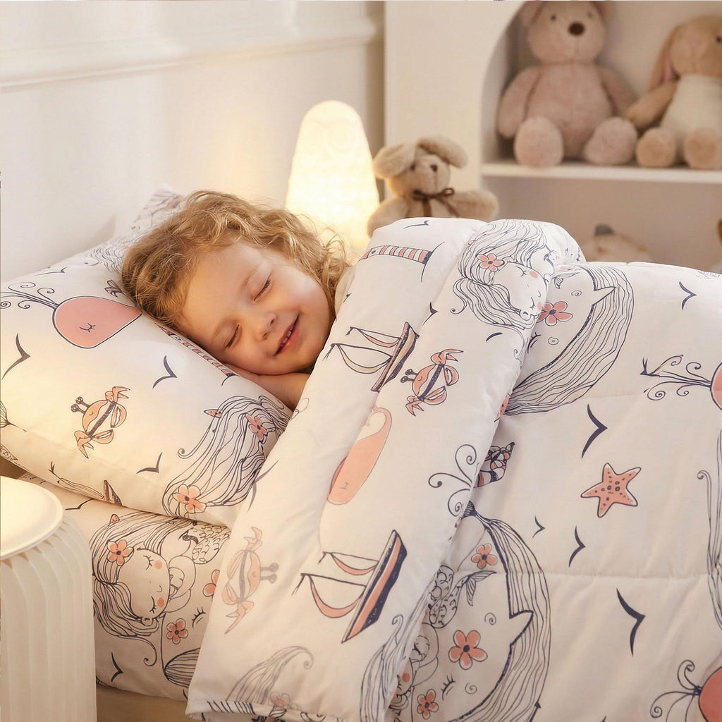 Mermaid Ocean Theme Toddler Bedding Set
