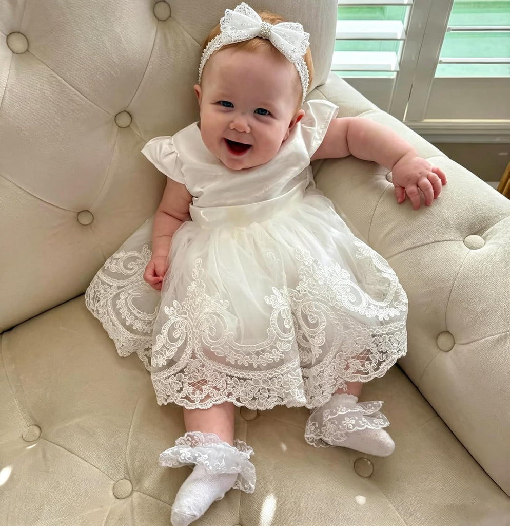 Baby Girls Baptism Wedding Flower Girls Dress Formal Gowns