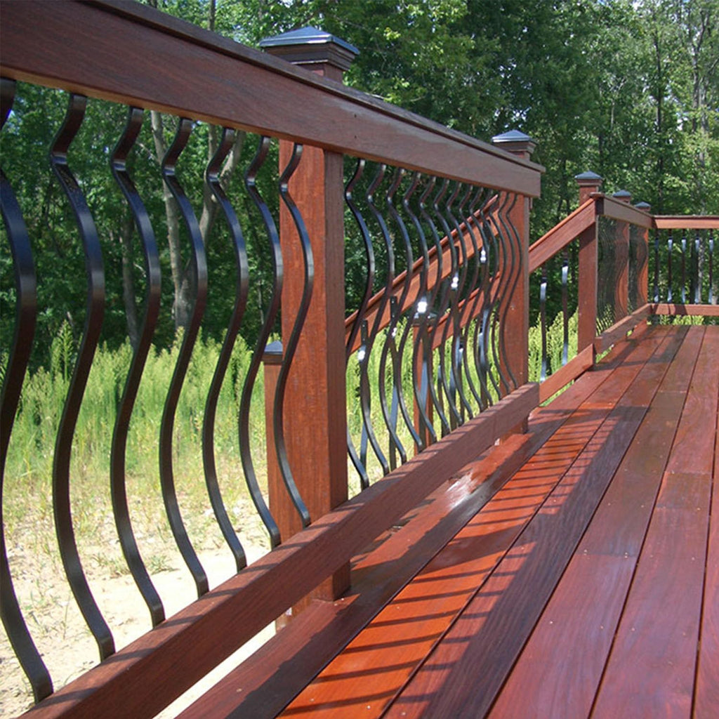 61 Pack Deck Balusters, 36 Inches Heavy Duty Iron Deck Balusters with Screws Metal Deck Spindles Balusters Iron Deck
