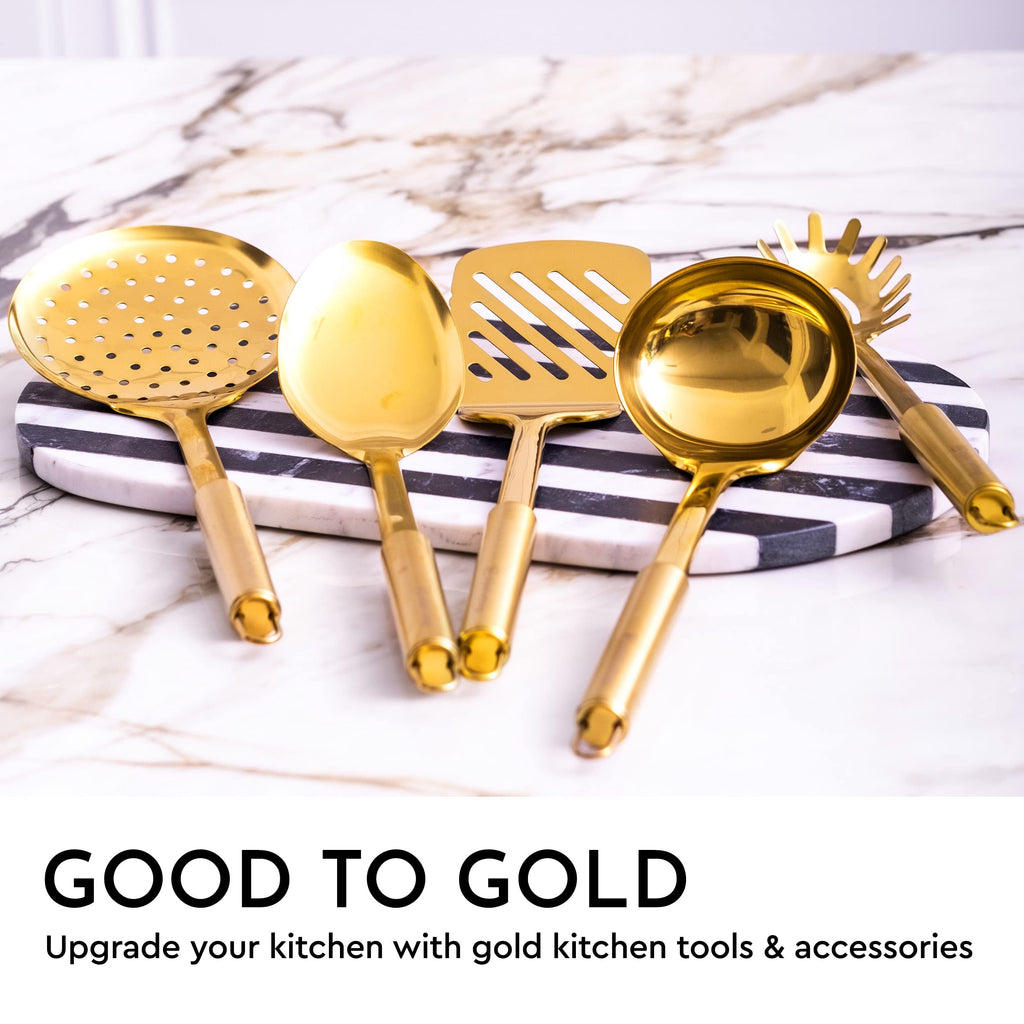 Gold Cooking Utensils Set, 5-Piece