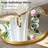 Gold Mirror Irregular Wall Mirror, Asymmetrical Mirror, Irregular Bathroom Mirror, Decorative Wall Mirror, Wavy